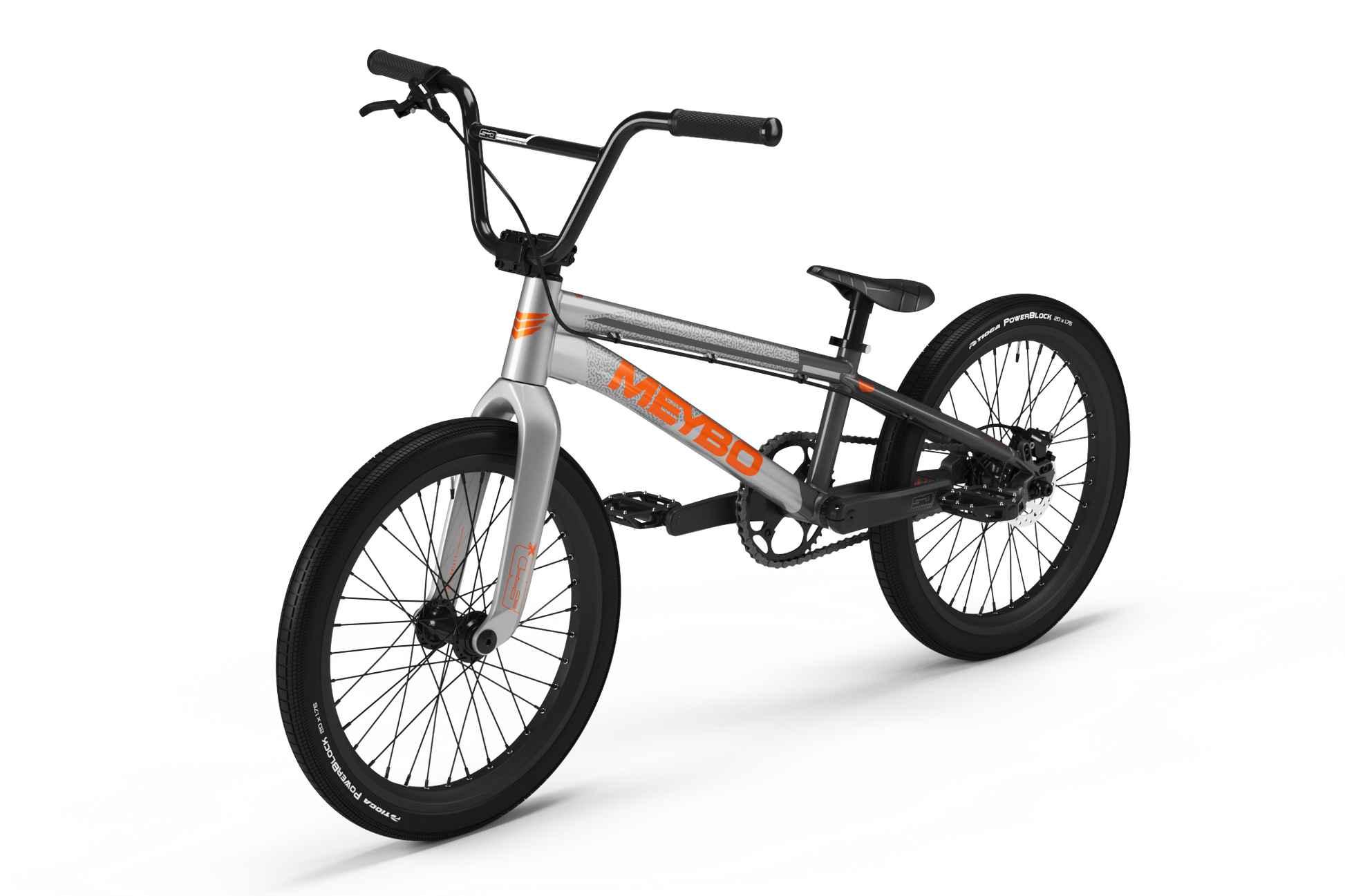 Meybo Superclass BMX Race Bike-Grey/Orange-Pro 22