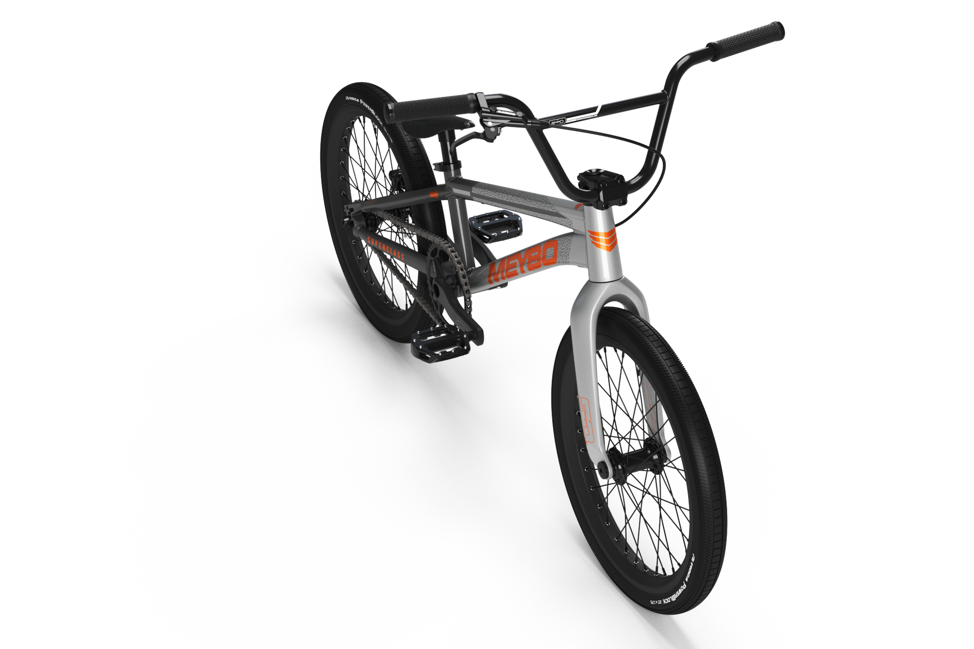 Meybo Superclass BMX Race Bike-Grey/Orange-Pro 23
