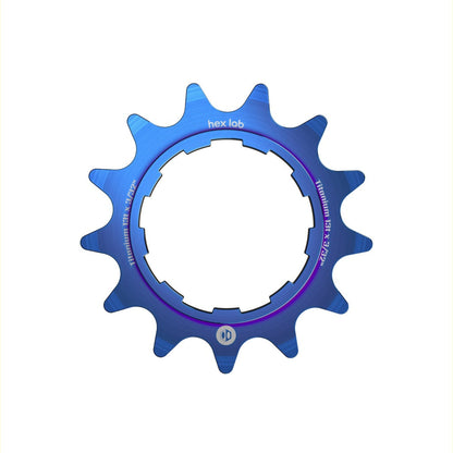 Hex Lab Single Speed Titanium Cogs - 13T Blue