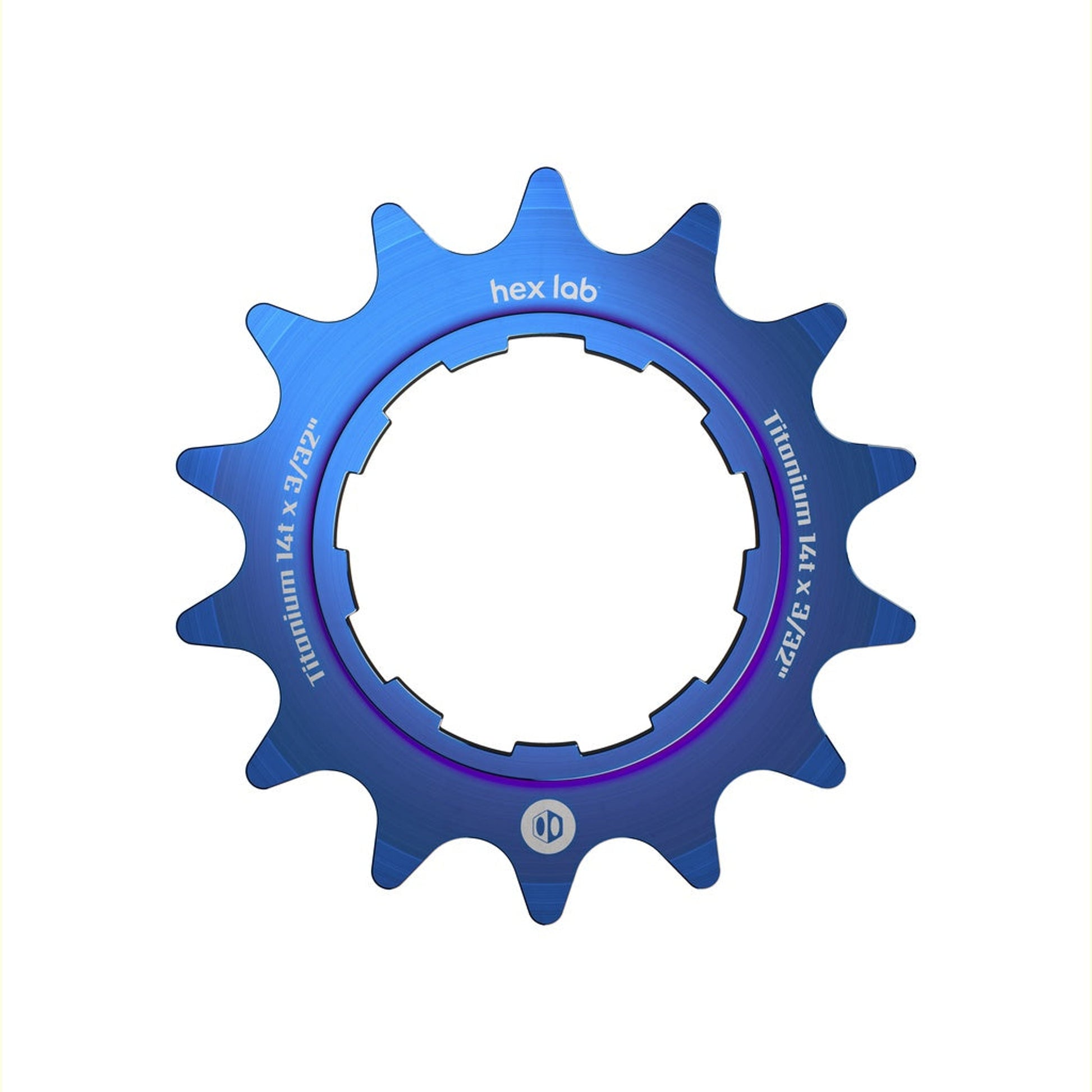 Hex Lab Single Speed Titanium Cogs - 14T Blue