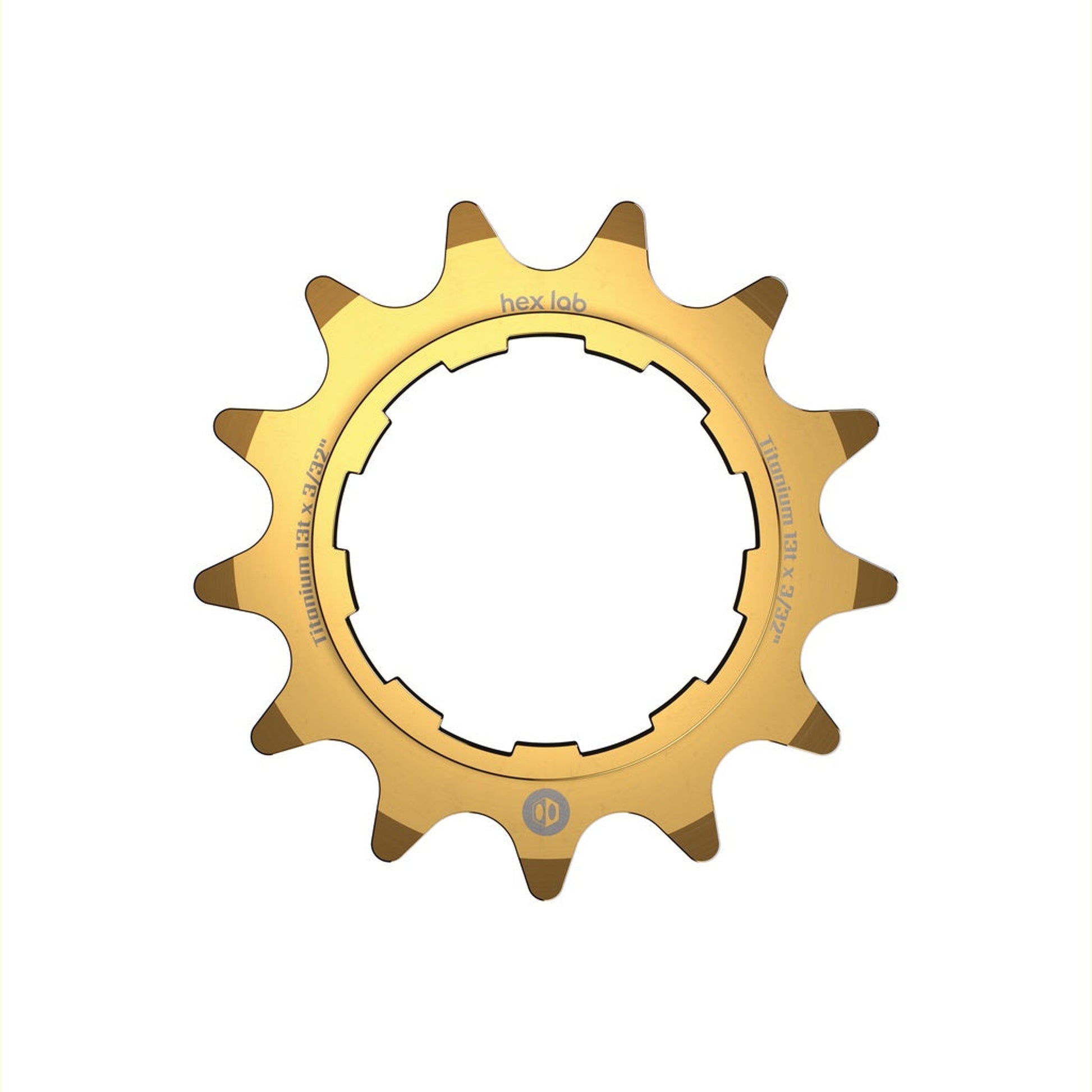 Hex Lab Single Speed Titanium Cogs - 13T Gold