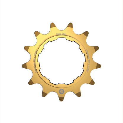 Hex Lab Single Speed Titanium Cogs - 13T Gold