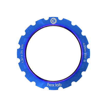 Hex Lab Titanium Lock Ring - Blue