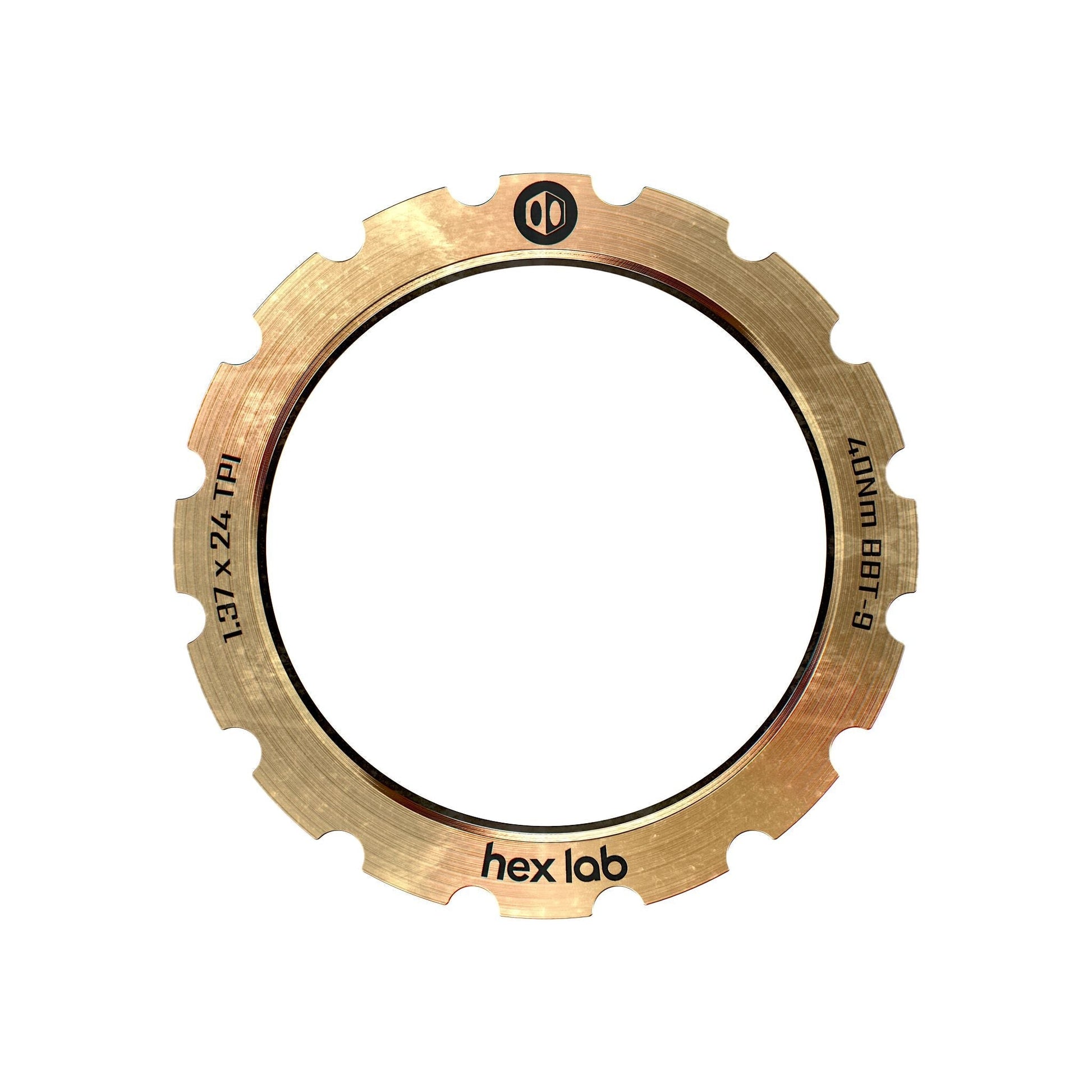 Hex Lab Titanium Lock Ring - Gold