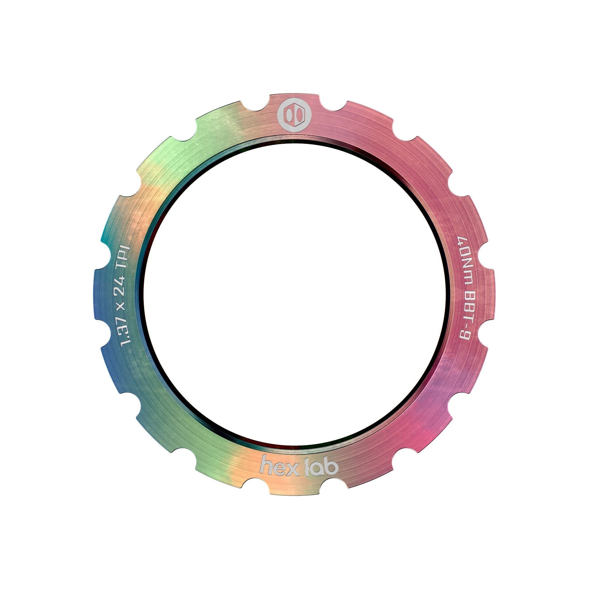 Hex Lab Titanium Lock Ring - Rainbow