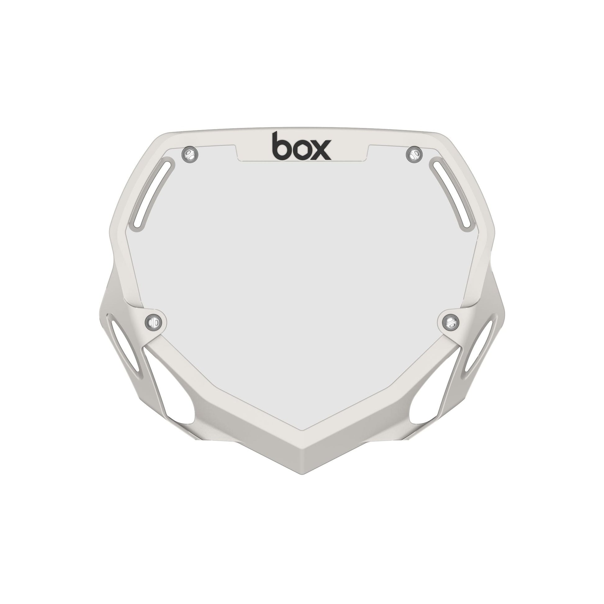 Box Two Number Plate - White