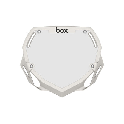 Box Two Number Plate - White