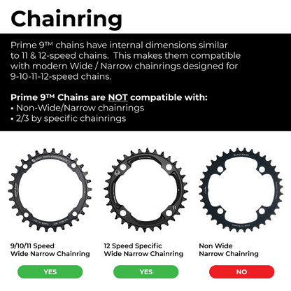 Box Three Prime 9 chainring compatibility