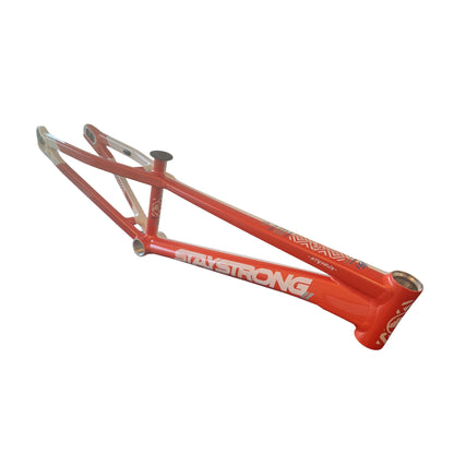 Stay Strong For Life V5.1 Disc Alloy BMX Race Frame - White/Orange