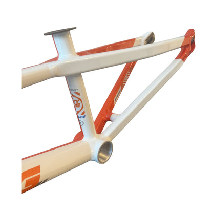 Stay Strong For Life V5.1 Disc Alloy BMX Race Frame - White/Orange
