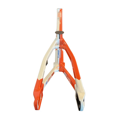 Stay Strong For Life V5.1 Disc Alloy BMX Race Frame - White/Orange