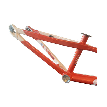 Stay Strong For Life V5.1 Disc Alloy BMX Race Frame - White/Orange