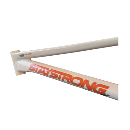 Stay Strong For Life V5.1 Disc Alloy BMX Race Frame - White/Orange