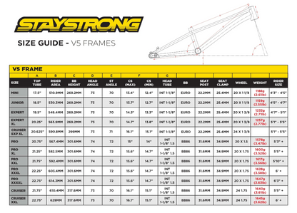 Stay Strong For Life V5.1 Disc Alloy BMX Race Frame - Tiffany/Black