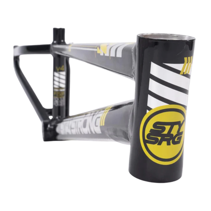 Stay Strong For Life V4 V-Brake Alloy BMX Race Frame-Black/Silver