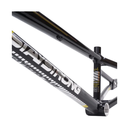 Stay Strong For Life V4 V-Brake Alloy BMX Race Frame-Black/Silver