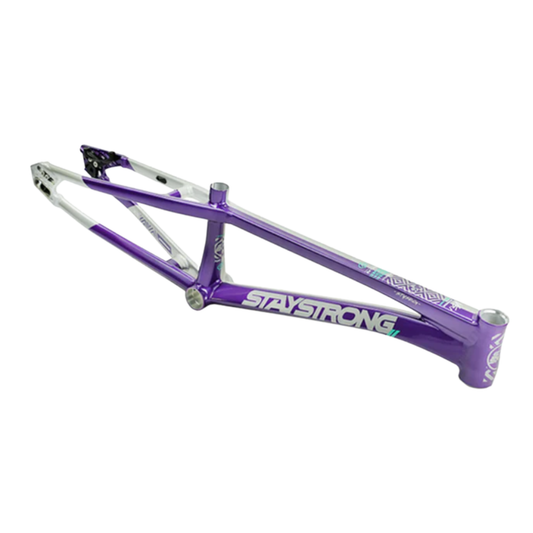 Stay Strong For Life V5.1 Disc Alloy BMX Race Frame - Purple/Silver