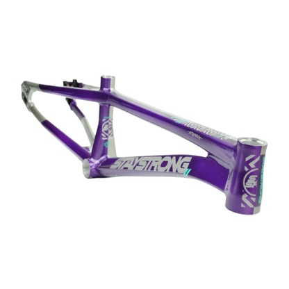Stay Strong For Life V5.1 Disc Alloy BMX Race Frame - Purple/Silver
