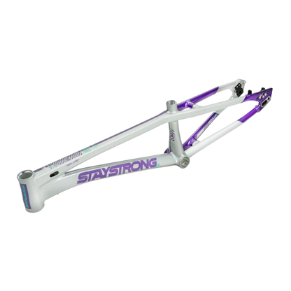 Stay Strong For Life V5.1 Disc Alloy BMX Race Frame - Purple/Silver