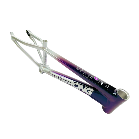 Stay Strong For Life V5 Disc Alloy BMX Race Frame - Chameleon/Silver
