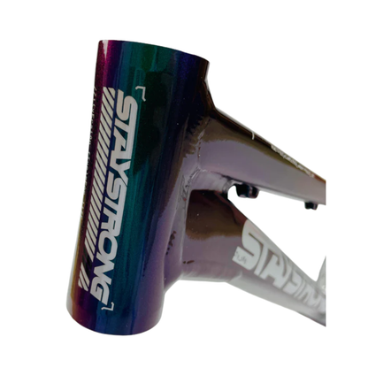 Stay Strong For Life V5 Disc Alloy BMX Race Frame - Chameleon/Silver