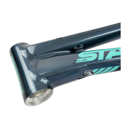 Stay Strong For Life V5 Disc Alloy BMX Race Frame - Charcoal/Mint