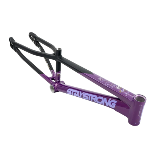 Stay Strong For Life V5 Disc Alloy BMX Race Frame - Purple/Black