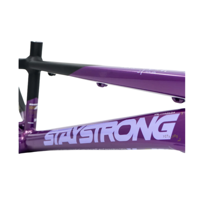 Stay Strong For Life V5 Disc Alloy BMX Race Frame - Purple/Black