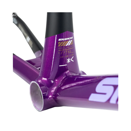 Stay Strong For Life V5 Disc Alloy BMX Race Frame - Purple/Black