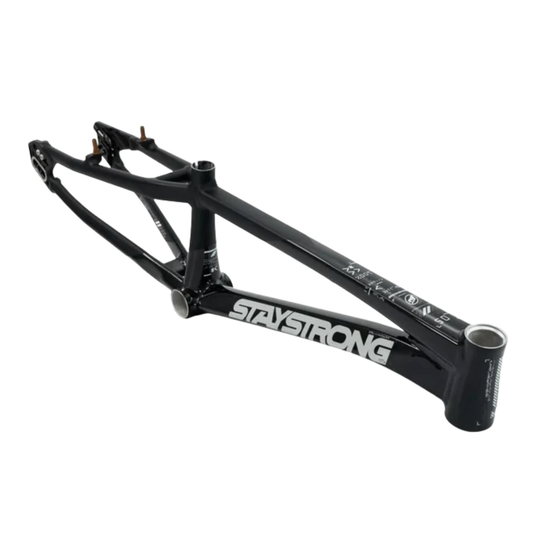 Stay Strong For Life V5 V-Brake Alloy BMX Race Frame-Black/Black - Mini