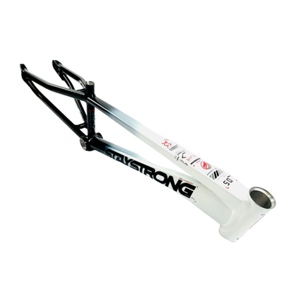 Stay Strong For Life V5 V-Brake Alloy BMX Race Frame - White/Black