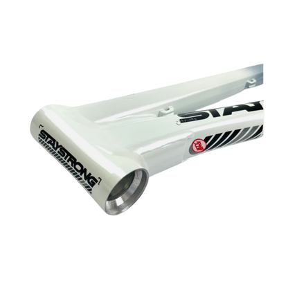 Stay Strong For Life V5 V-Brake Alloy BMX Race Frame - White/Black