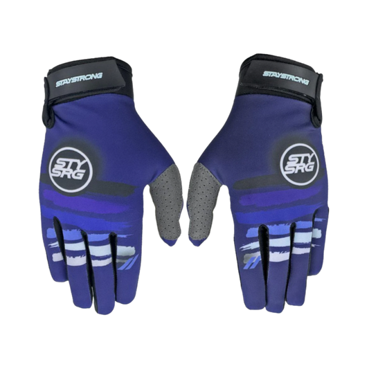 Stay Strong Paint BMX Race Gloves - Navy