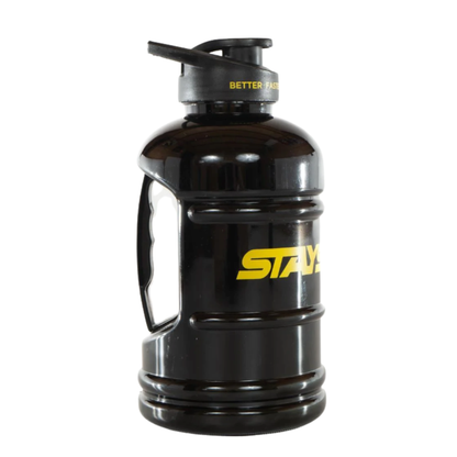 Stay Strong Word Canister Bottle - Black/ Yellow