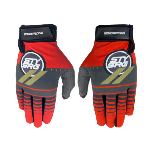 Stay Strong for Life BMX Race Gloves - Red