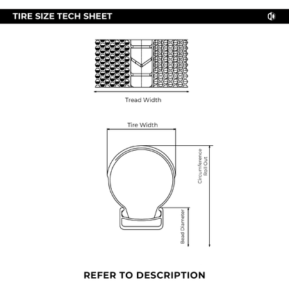 Box Two 60 TPI Wire Bead Tire - Sizes