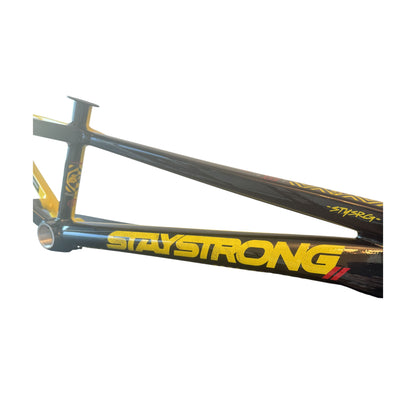 Stay Strong For Life V5.1 Disc Alloy BMX Race Frame - Black/Yellow