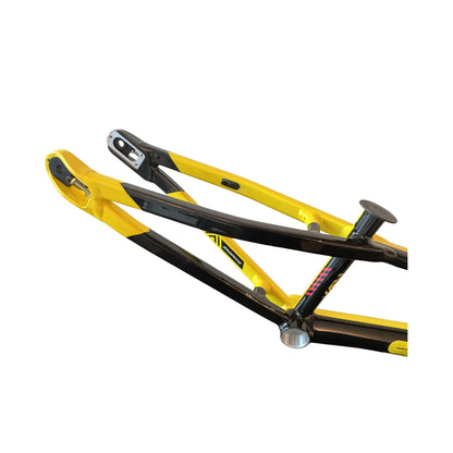 Stay Strong For Life V5.1 Disc Alloy BMX Race Frame - Black/Yellow