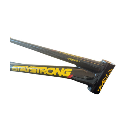 Stay Strong For Life V5.1 Disc Alloy BMX Race Frame - Black/Yellow