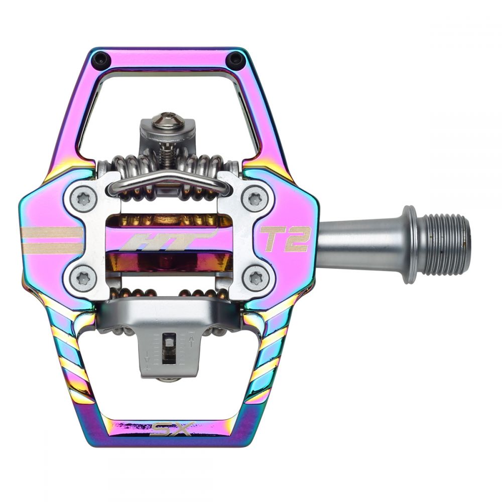 HT T2-SX BMX Race Pedals - Oil Slick