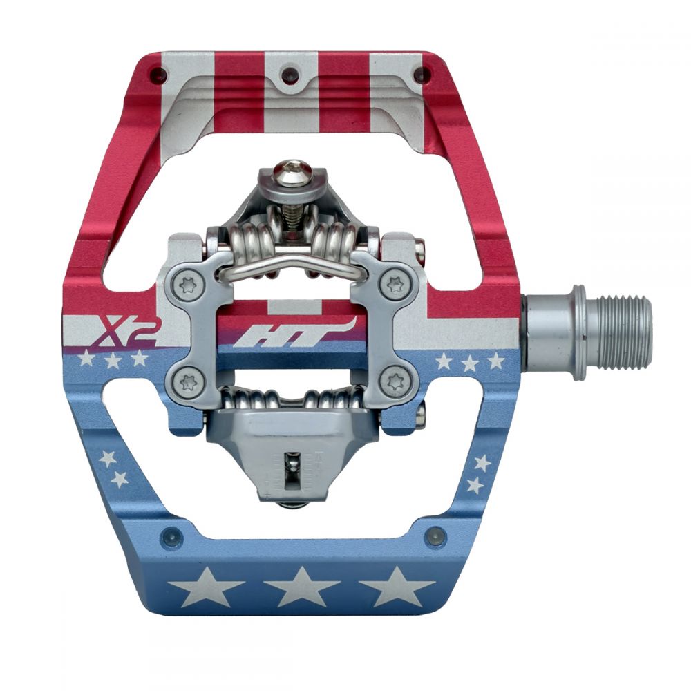 HT X2-SX BMX Race Pedals - Stars and Stripes