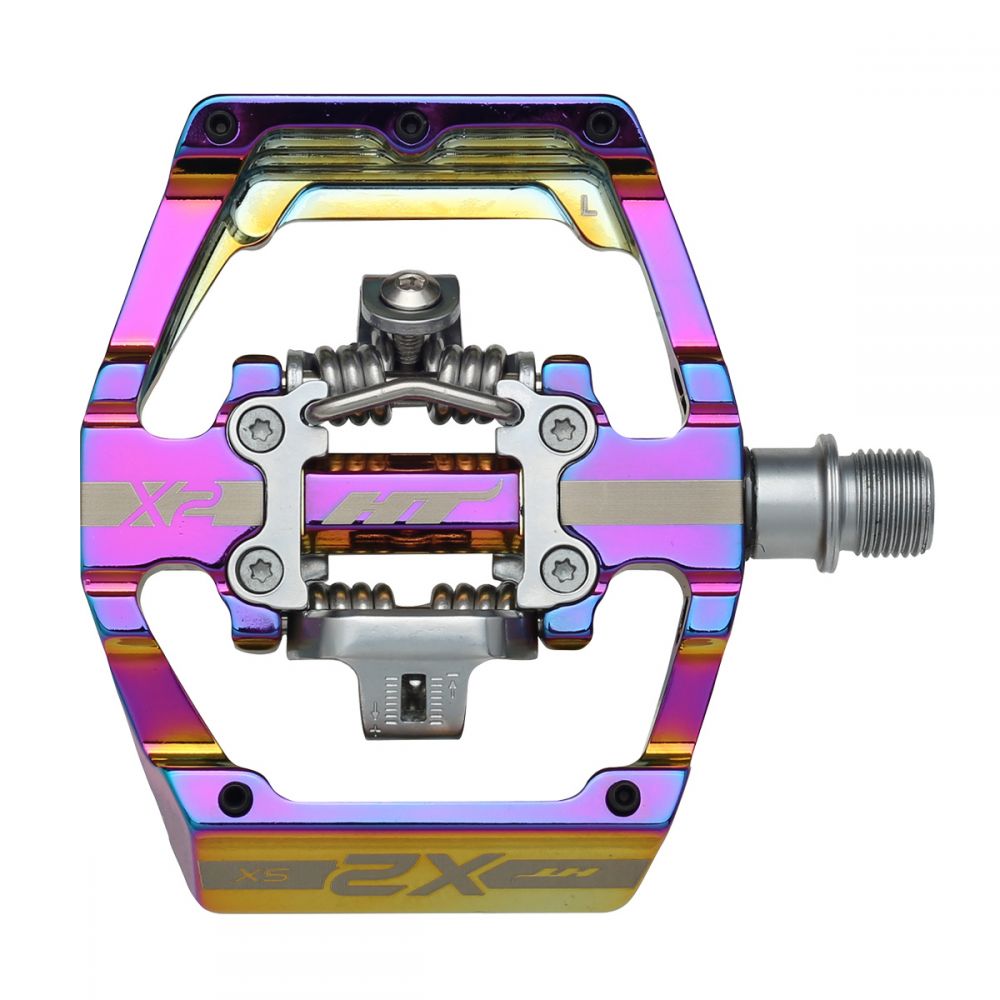 HT X2-SX BMX Race Pedals - Oil Slick