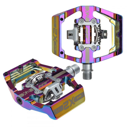HT X2-SX BMX Race Pedals - Oil Slick detail