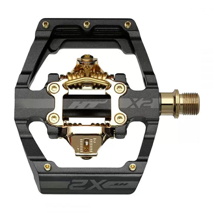 HT X2-SX BMX Race Pedals - Stealth Black Gold