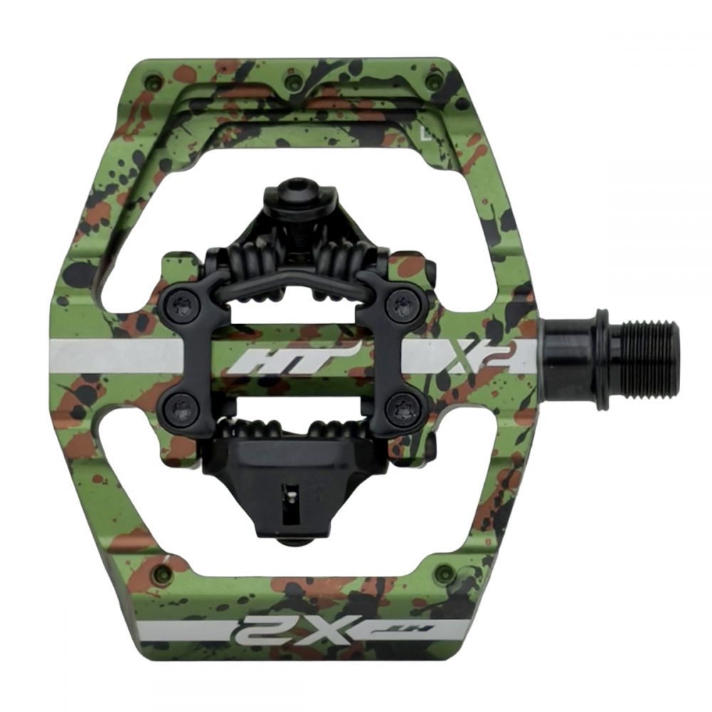 HT X2-SX BMX Race Pedals - Green Camo