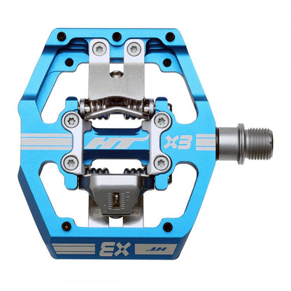 HT X3 Clipless BMX Race Pedals - Marine Blue
