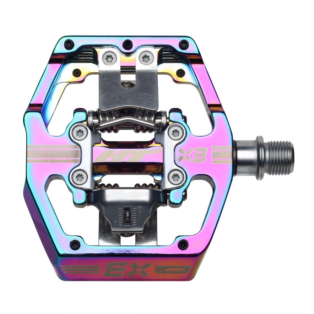HT X3 Clipless BMX Race Pedals - Oil Slick