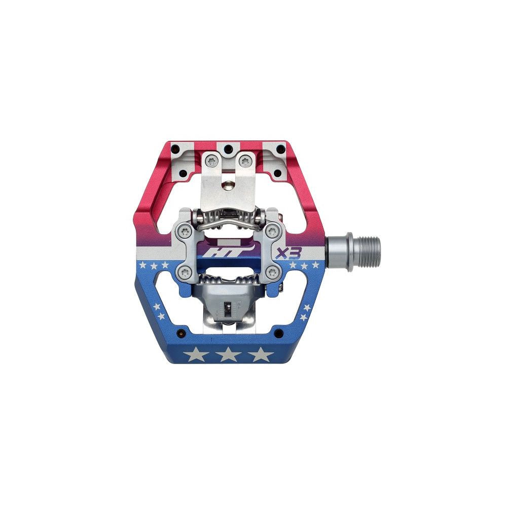 HT X3 Clipless BMX Race Pedals - Stars and Stripes