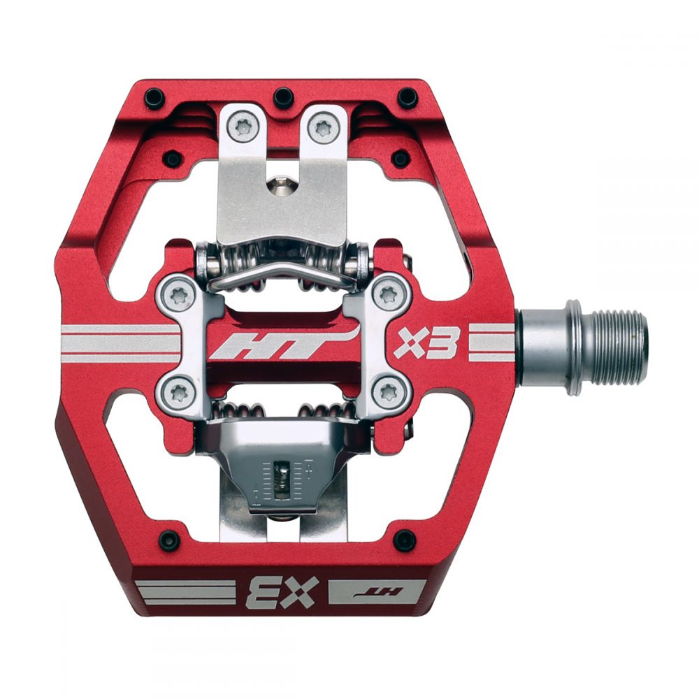 HT X3 Clipless BMX Race Pedals - Red