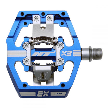 HT X3 Clipless BMX Race Pedals - Royal Blue